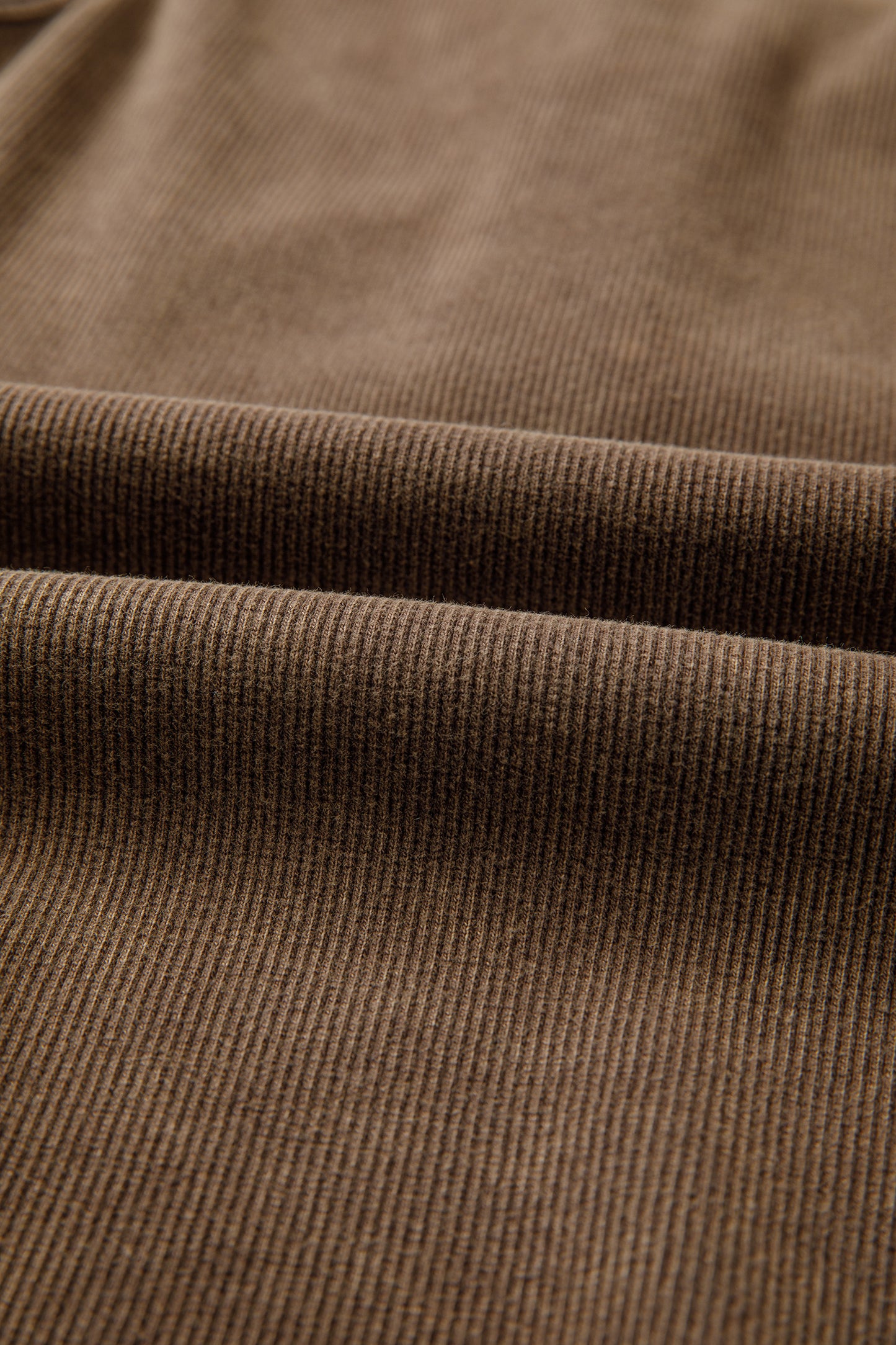 Coffee Vintage Distressed Ribbed Mineral Wash Tank Top