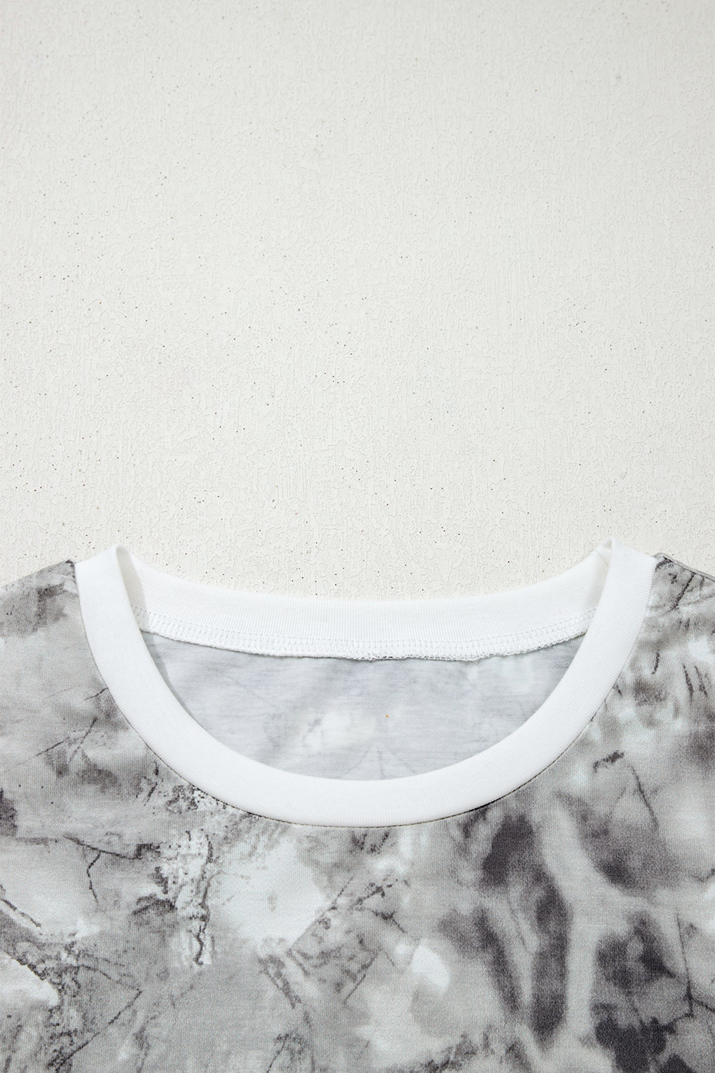 Gray Abstract Woodland Print Slim Fitted T Shirt